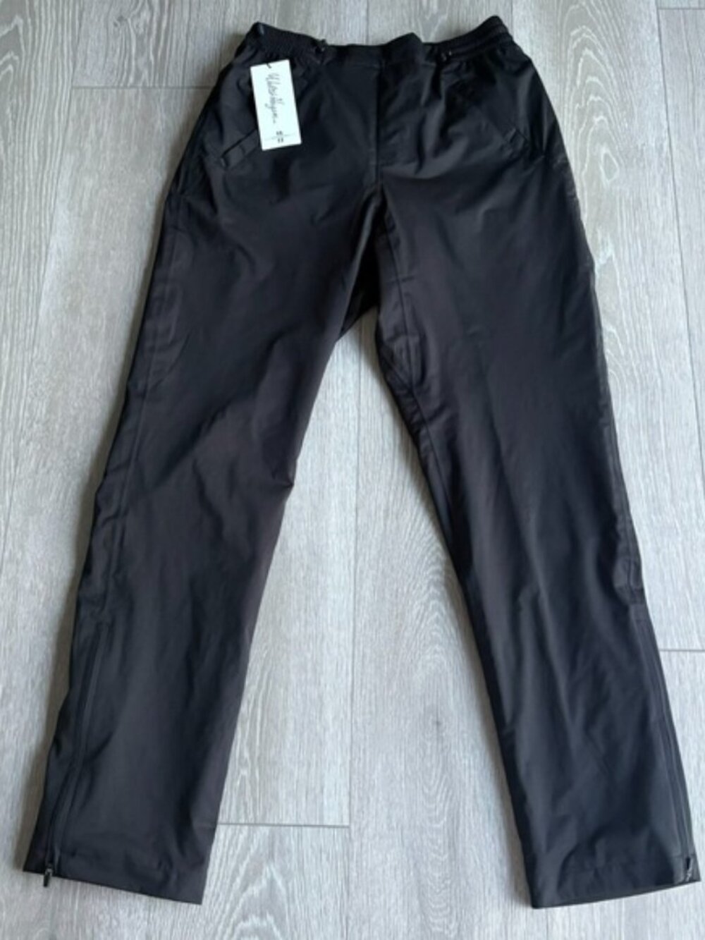 NWT Walter Hagen P11 Womens Black Performance Waterproof Rain Pants Size L